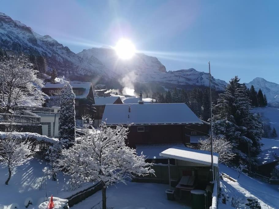 Apartment Chalet Im Sunnigen Usblick Wengen Bagian luar foto